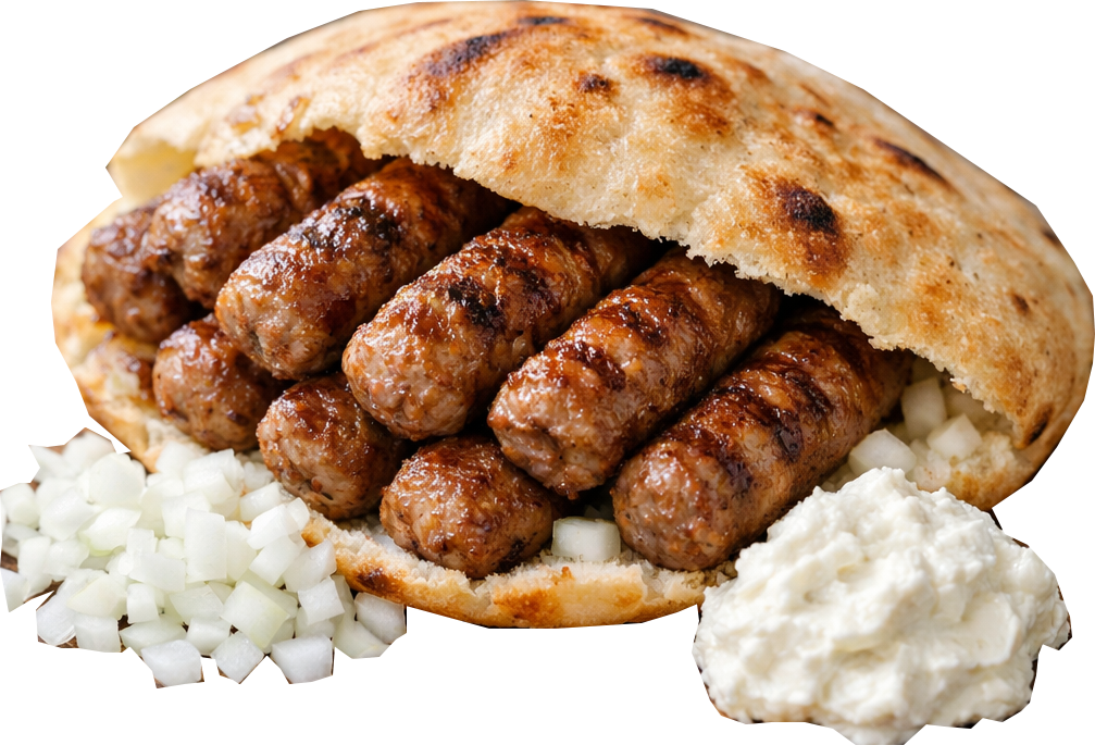 Frisch gegrillte Ćevapčići mit Balkan-Grill-Geschmack in Neuburg an der Donau